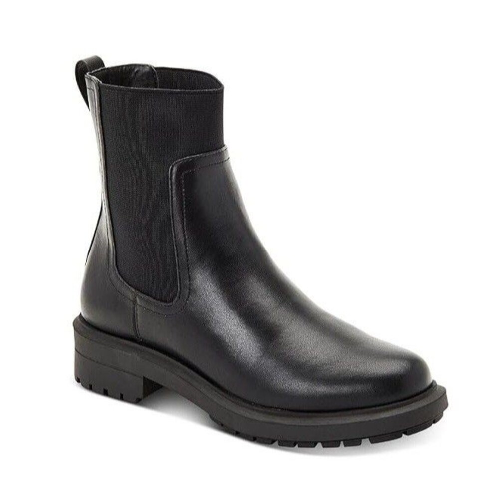 Alfani Womens 11 M Black Tackoma Faux Leather Ankle Booties NIB FM6
